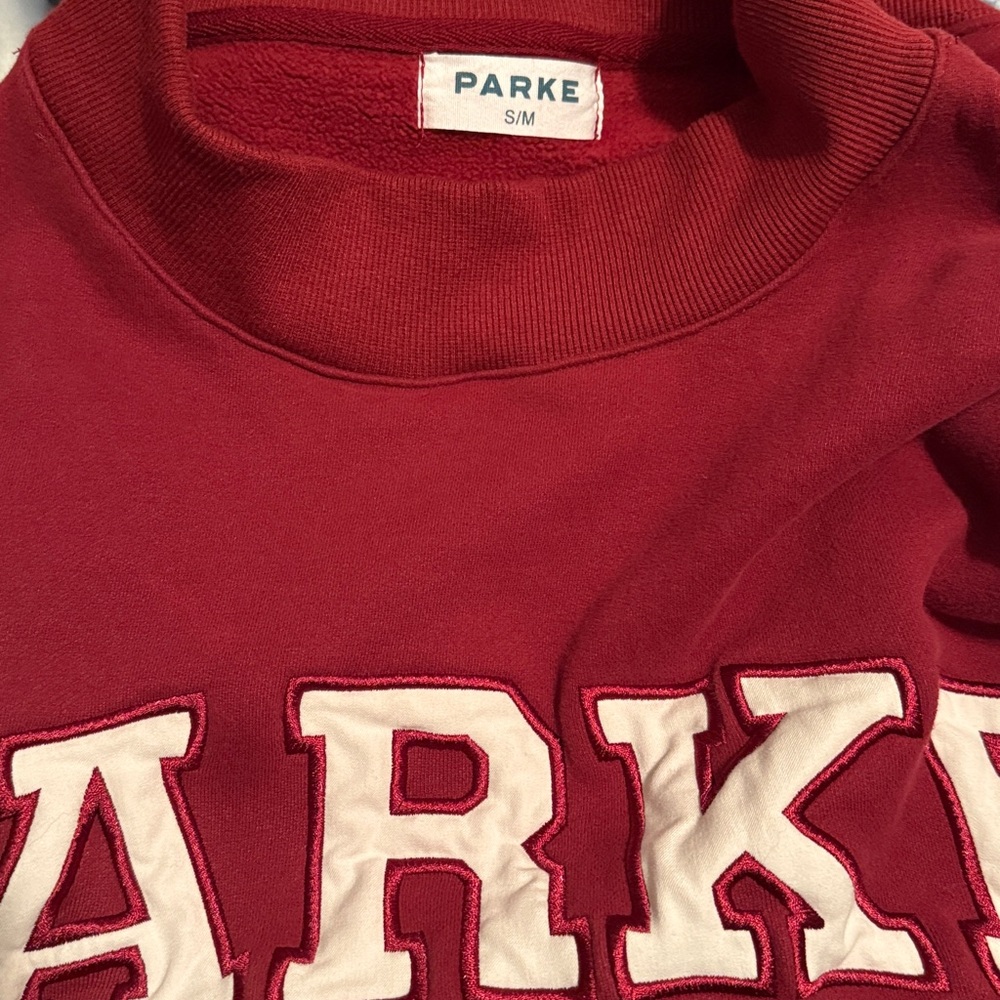 Parke Maroon Mockneck S/M - Picture 3 of 3